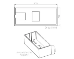 Badewannen Set OTTOFOND 75 x 170 cm weiß glänzend 953011