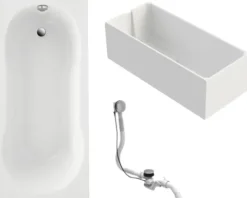 Badewannen Set OTTOFOND 75 x 170 cm weiß glänzend 953011