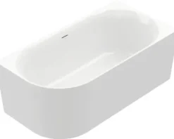 Badewanne OTTOFOND Afinar Corner XS 80 x 155 cm linke Ecke abgerundet weiß glänzend 703941