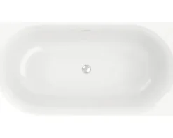 Badewanne OTTOFOND Afinar Corner XS 80 x 155 cm linke Ecke abgerundet weiß glänzend 703941