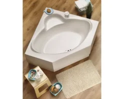 Badewanne OTTOFOND Cusco 125 x 125 cm weiß glänzend glatt 910001