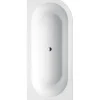 Badewanne OTTOFOND Messina 78 x 178 cm rechte Ecke abgerundet weiß glänzend 703803