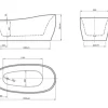 Badewanne OTTOFOND Sempre 85 x 180 cm schwarz glänzend 703913