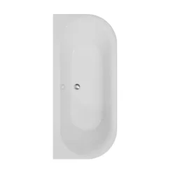 Badewanne Schulte Rio Vorwand 1700x750 mm weiß inkl. Ablaufgarnitur Push-Up, Chrom