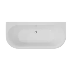 Badewanne Schulte Rio Vorwand 1700x750 mm weiß inkl. Ablaufgarnitur Push-Up, Chrom