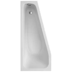 Badewanne Schulte Riva links 170x75 cm mit Wannenträger und Ab- und Überlaufgarnitur