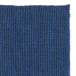Badezimmerteppich cm 50X50 aus blauer Baumwolle und Mikrofasern | Frangipani