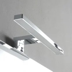 Badmöbelset 60 cm – Unterschrank mit Auszügen, Waschbecken, Spiegel mit Lampe | Benaco