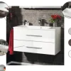 Badmöbel-Set FACKELMANN B.clever 120 cm mit Waschtisch Alaska Esche
