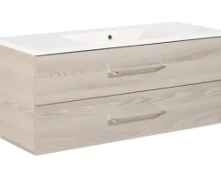Badmöbel-Set FACKELMANN B.clever 120 cm mit Waschtisch Alaska Esche
