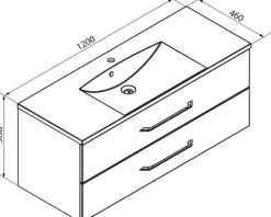Badmöbel-Set FACKELMANN B.clever 120 cm mit Waschtisch Alaska Esche