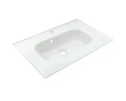 Badmöbel-Set FACKELMANN B.Paris BxHxT 705 x 493 x 465 mm Frontfarbe cubanit grey mit Glaswaschtisch