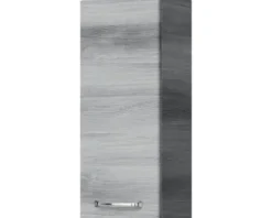 Badmöbel-Set Pelipal Kumba BxHxT 137 x 200 x 50 cm Frontfarbe graphit struktur quer 5-teilig und mehr mit Mineralguss-Waschtisch, Midischrank, Unterschrank und Wandschrank 99.770125193