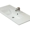 Badmöbel-Set Pelipal Kumba BxHxT 137 x 200 x 50 cm Frontfarbe weiß glanz 5-teilig und mehr mit Mineralguss-Waschtisch weiß, Unterschrank und Wandschrank 99.1070125094