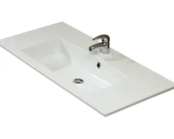 Badmöbel-Set Pelipal Kumba BxHxT 137 x 200 x 50 cm Frontfarbe weiß glanz 5-teilig und mehr mit Mineralguss-Waschtisch weiß, Unterschrank und Wandschrank 99.1070125094