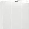 Badmöbel-Set Pelipal Kumba BxHxT 77 x 200 x 50 cm Frontfarbe weiß hochglanz mit Glas-Waschtisch weiß 99.77032609