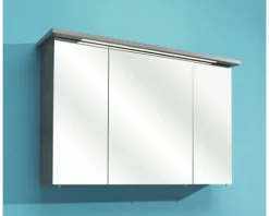 Badmöbel-Set Pelipal Quickset 328 BxHxT 145 x 200 x 39 cm Frontfarbe graphit struktur quer mit Mineralguss-Waschtisch und Hochschrank 328.120002