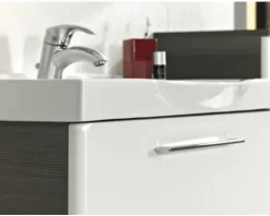 Badmöbel-Set Pelipal Sera BxHxT 92 x 57,5 x 47 cm Frontfarbe weiß hochglanz mit Waschtisch Keramik weiß 979.000920