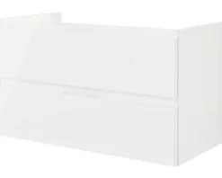 Badmöbelset 3-teilig Pelipal Serie 4035 BxHxT 90 x 200 x 45 cm Frontfarbe weiß mit Waschtisch Keramik weiß und Keramik-Waschtisch Waschtischunterschrank Spiegelschrank mit LED-Beleuchtung 40350900121150