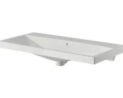 Badmöbelset 3-teilig Pelipal Serie 4035 BxHxT 90 x 200 x 43,5 cm Frontfarbe eiche riviera mit Waschtisch Keramik weiß und Keramik-Waschtisch Waschtischunterschrank Spiegel mit LED-Beleuchtung 40350900122470