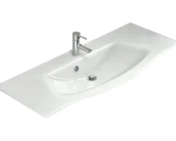 Badmöbelset 3-teilig Pelipal xpressline 4005 BxHxT 120 x 200 x 49,1 cm Frontfarbe grau hochglanz mit Waschtisch Glas weiß und Glaswaschtisch Waschtischunterschrank Spiegelschrank mit LED-Beleuchtung Griff chrom glanz 992.1200112 9921200112