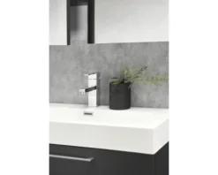 Badmöbel-Set Differnz Somero BxHxT 60 x 54 x 38 cm Frontfarbe anthrazit mit Waschtisch Mineralguss weiß