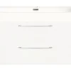 Badmöbel-Set Differnz Somero BxHxT 80 x 57 x 38 cm Frontfarbe weiß hochglanz mit Waschtisch Mineralguss weiß
