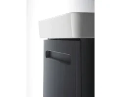 Badmöbel-Set DURAVIT No.1 BxHxT 80 x 200 x 45 cm Frontfarbe graphit mit Waschtisch weiß und Waschtischunterschrank mit Innenschubkasten Spiegelschrank mit LED-Beleuchtung N10169049490000