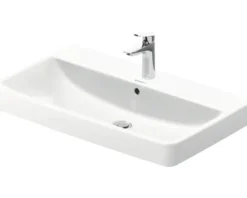 Badmöbel-Set DURAVIT No.1 BxHxT 80 x 200 x 45 cm Frontfarbe graphit mit Waschtisch weiß und Waschtischunterschrank mit Innenschubkasten Spiegelschrank mit LED-Beleuchtung N10169049490000