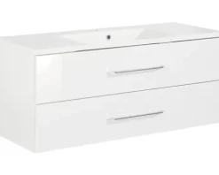 Badmöbel-Set FACKELMANN B.clever 120 cm mit Waschtisch weiß