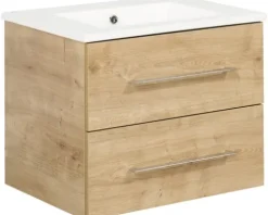 Badmöbelset FACKELMANN B.perfekt 60 cm mit Waschtisch Asteiche