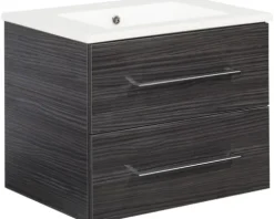 Badmöbelset FACKELMANN B.perfekt 60 cm mit Waschtisch Dark Oak