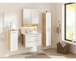 Badmöbel-Set FACKELMANN B.Style 83,2 cm Sand Eiche/weiß
