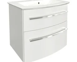 Badmöbel-Set FACKELMANN B.Style 63,2 cm Weiß/Weiß