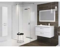 Badmöbelset Lara City 60 cm mit Waschtisch weiß