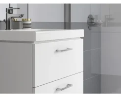 Badmöbelset Lara City 60 cm mit Waschtisch weiß