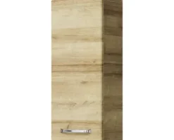 Badmöbel-Set Pelipal Kumba BxHxT 137 x 200 x 50 cm Frontfarbe eiche riviera 5-teilig und mehr mit Glas-Waschtisch weiß, Hochschrank, Unterschrank und Wandschrank 99.770326473