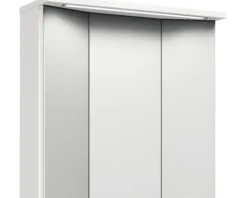 Badmöbel-Set Pelipal Kumba BxHxT 77 x 200 x 50 cm Frontfarbe weiß hochglanz mit Mineralguss-Waschtisch weiß 99.77012109