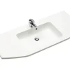 Badmöbel-Set Pelipal Quickset 328 BxHxT 175 x 200 x 39 cm Frontfarbe graphit struktur quer mit Mineralguss-Waschtisch und Hochschrank, Unterschrank und Wandschrank 328.120005