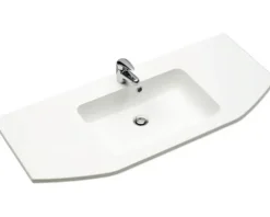 Badmöbel-Set Pelipal Quickset 328 BxHxT 175 x 200 x 39 cm Frontfarbe graphit struktur quer mit Mineralguss-Waschtisch und Hochschrank, Unterschrank und Wandschrank 328.120005