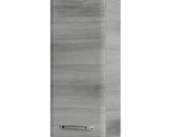 Badmöbel-Set Pelipal Quickset 328 BxHxT 175 x 200 x 39 cm Frontfarbe graphit struktur quer mit Mineralguss-Waschtisch und Hochschrank, Unterschrank und Wandschrank 328.120005