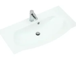 Badmöbel-Set Pelipal Serie 4005 BxHxT 212 x 200 x 49,1 cm Frontfarbe grau hochglanz Badmöbelset 5-teilig und mehr mit Waschtisch Glas weiß und Glaswaschtisch Spiegelschrank mit LED-Beleuchtung Waschtischunterschrank Hochschrank Wandschrank Unterschrank