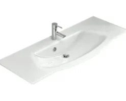 Badmöbel-Set Pelipal Serie 4005 BxHxT 180 x 200 x 49,1 cm Frontfarbe weiß hochglanz Badmöbelset 5-teilig und mehr mit Waschtisch Glas weiß und Glaswaschtisch Waschtischunterschrank Spiegelschrank mit LED-Beleuchtung Hochschrank Unterschrank Wandschrank
