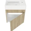 Badmöbelset 2-teilig form&style Avellino BxHxT 45 x 54 x 28 cm Frontfarbe eiche mit Waschtisch Keramik