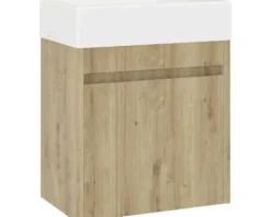 Badmöbelset 2-teilig form&style Avellino BxHxT 45 x 54 x 28 cm Frontfarbe eiche mit Waschtisch Keramik