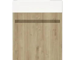 Badmöbelset 2-teilig form&style Avellino BxHxT 45 x 54 x 28 cm Frontfarbe eiche mit Waschtisch Keramik