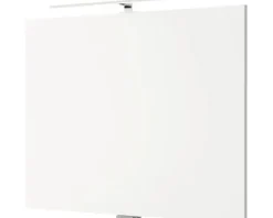 Badmöbelset 3-teilig Pelipal Serie 4035 BxHxT 90 x 200 x 43,5 cm Frontfarbe eiche riviera mit Waschtisch Keramik weiß und Keramik-Waschtisch Waschtischunterschrank Spiegel mit LED-Beleuchtung Griff chrom glanz 40350900112470