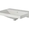 Badmöbelset 3-teilig Pelipal Serie 4035 BxHxT 60 x 200 x 45 cm Frontfarbe eiche riviera mit Waschtisch Keramik weiß und Keramik-Waschtisch Waschtischunterschrank Spiegelschrank mit LED-Beleuchtung 40350600121470