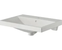 Badmöbelset 3-teilig Pelipal Serie 4035 BxHxT 60 x 200 x 45 cm Frontfarbe eiche riviera mit Waschtisch Keramik weiß und Keramik-Waschtisch Waschtischunterschrank Spiegelschrank mit LED-Beleuchtung 40350600121470