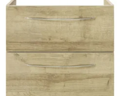 Badmöbelset 3-teilig Pelipal Serie 4035 BxHxT 60 x 200 x 45 cm Frontfarbe eiche riviera mit Waschtisch Keramik weiß und Keramik-Waschtisch Waschtischunterschrank Spiegelschrank mit LED-Beleuchtung Griff chrom glanz 40350600111470